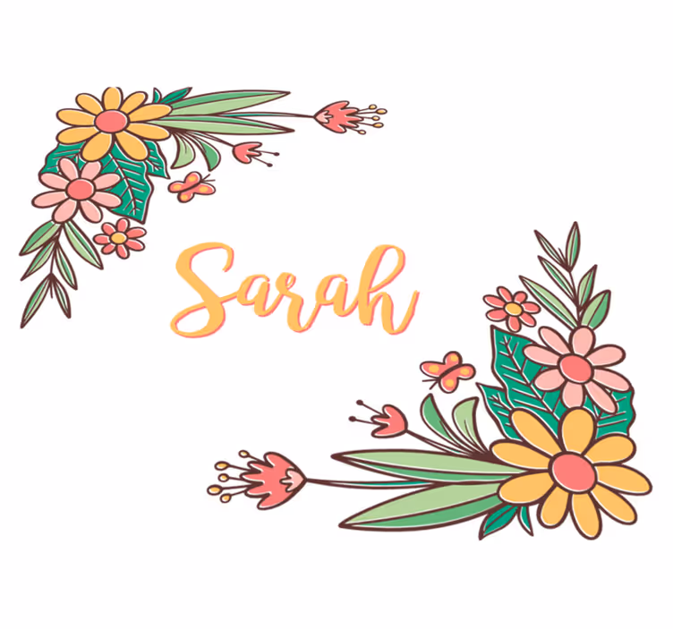 Vinyl rug flowers customizable floral design - TenStickers