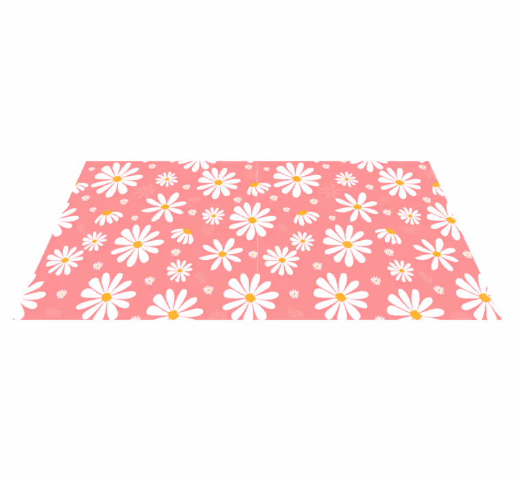 Vinyl rug flowers vintage daisy design - TenStickers