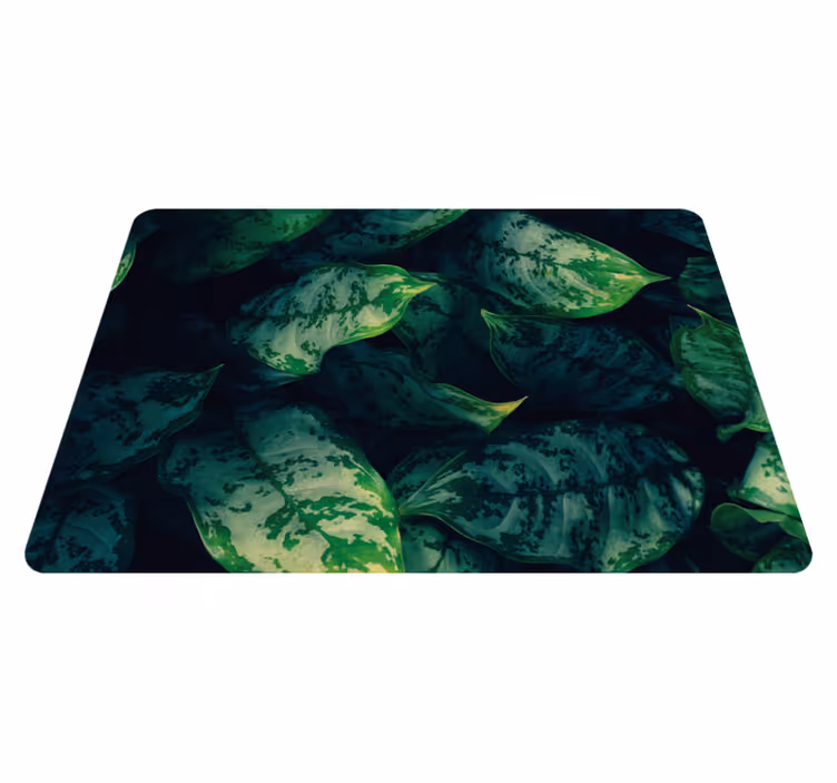Vinyl rug flowers maranta leaves - TenStickers