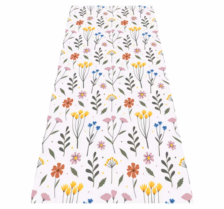 Vinyl rug flowers garden multicolor floral design - TenStickers
