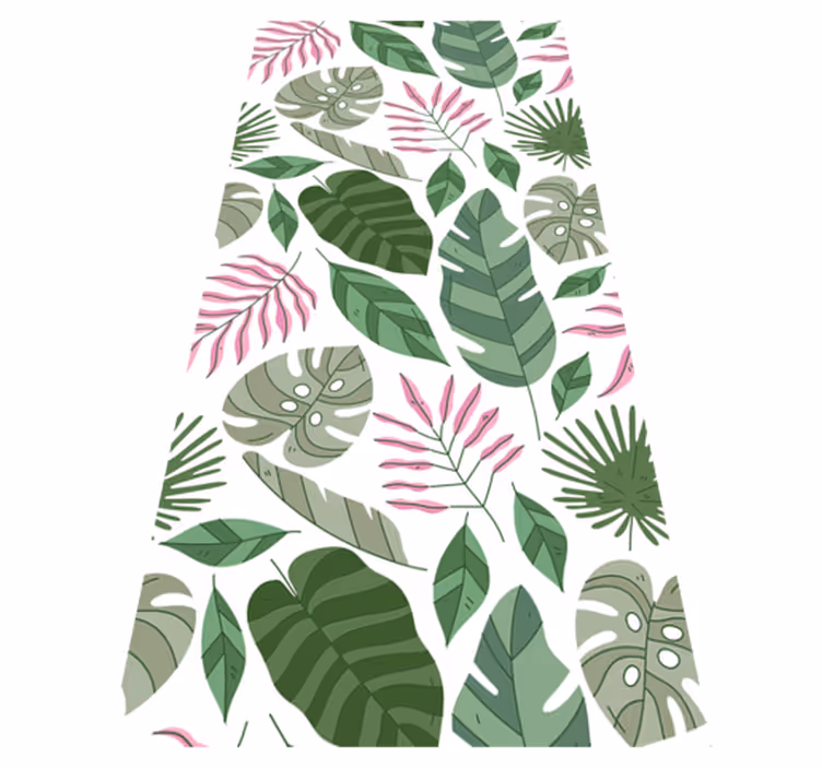 Vinyl rug flowers tropical minimalist garden plants - TenStickers