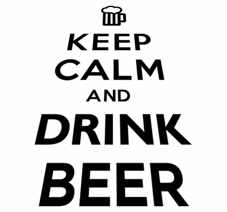 Kitchen vinyl rug for relaxation and beer enjoyment - TenStickers