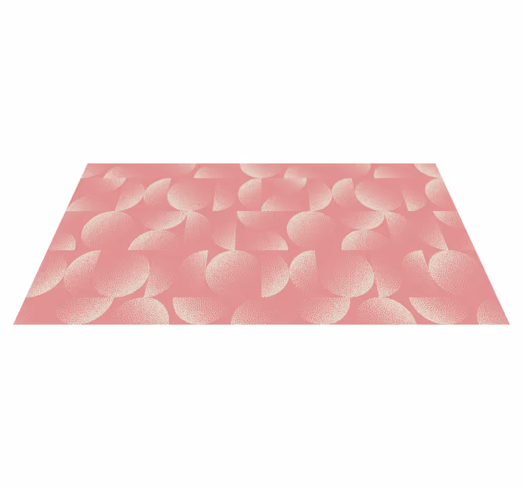 Pastel half circles dining room vinyl rug - TenStickers