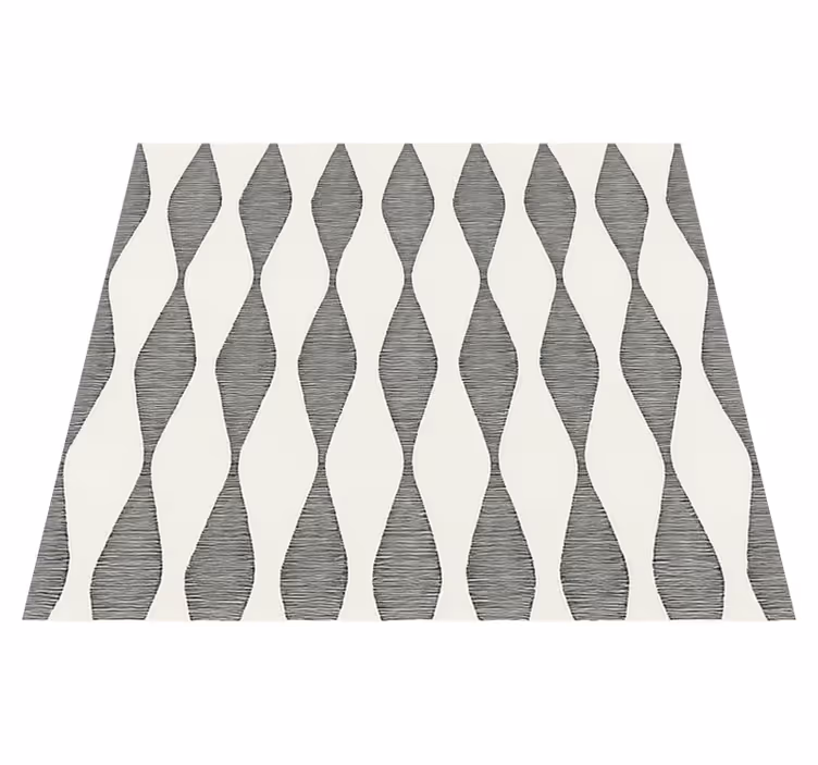 Kitchen vinyl rug rabaul ikat beige pattern - TenStickers