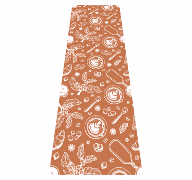 Kitchen vinyl rug coffee seamless design - TenStickers