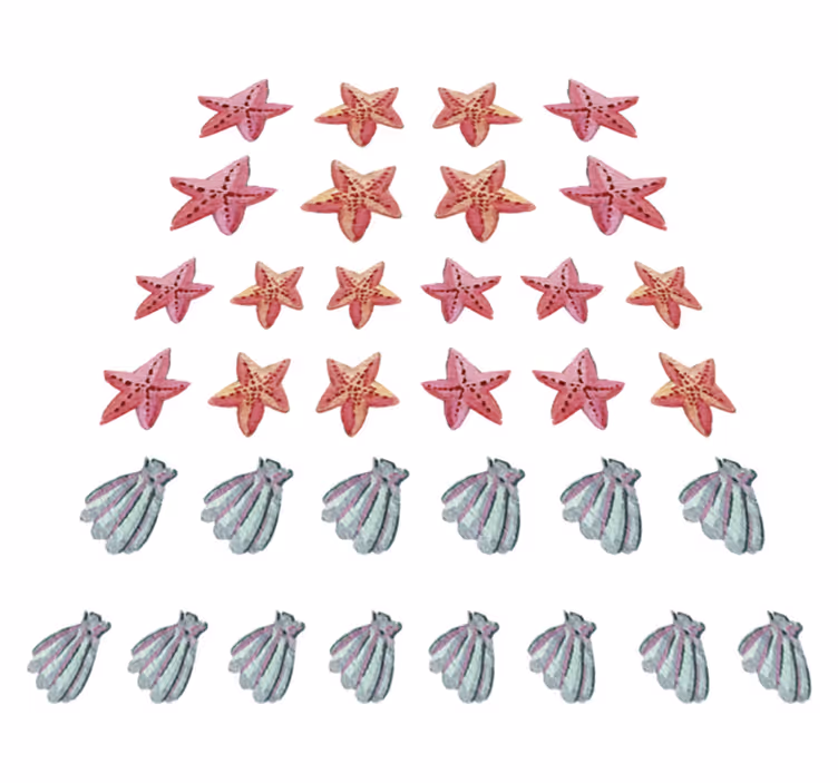 Vinyl rug bathroom starfish - TenStickers
