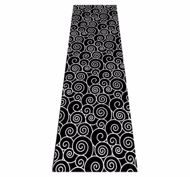 Vinyl rug bathroom circles and waves design - TenStickers