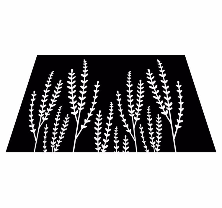 Vinyl rug bathroom in black and white spikes - TenStickers