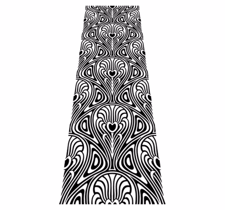 Vinyl rug bathroom in art nouveau style - TenStickers