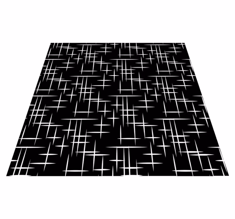 Vinyl rug bathroom with contemporary lines - TenStickers