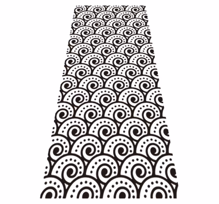 Tsunami effect vinyl rug bathroom - TenStickers