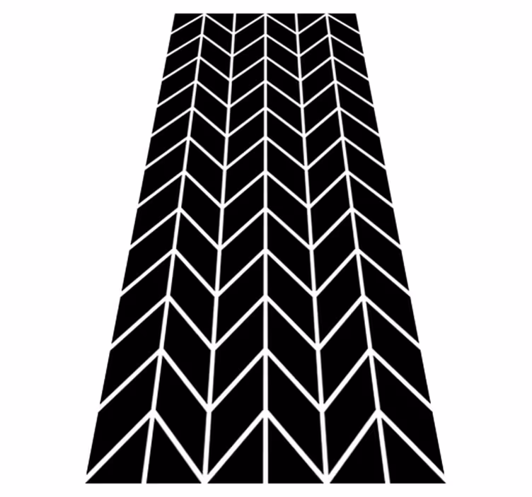 Vinyl rug bathroom with geometric arrows design - TenStickers