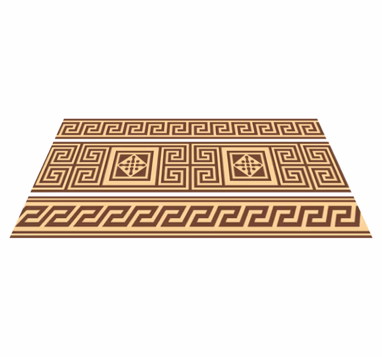 Vinyl rug bathroom with greek design - TenStickers