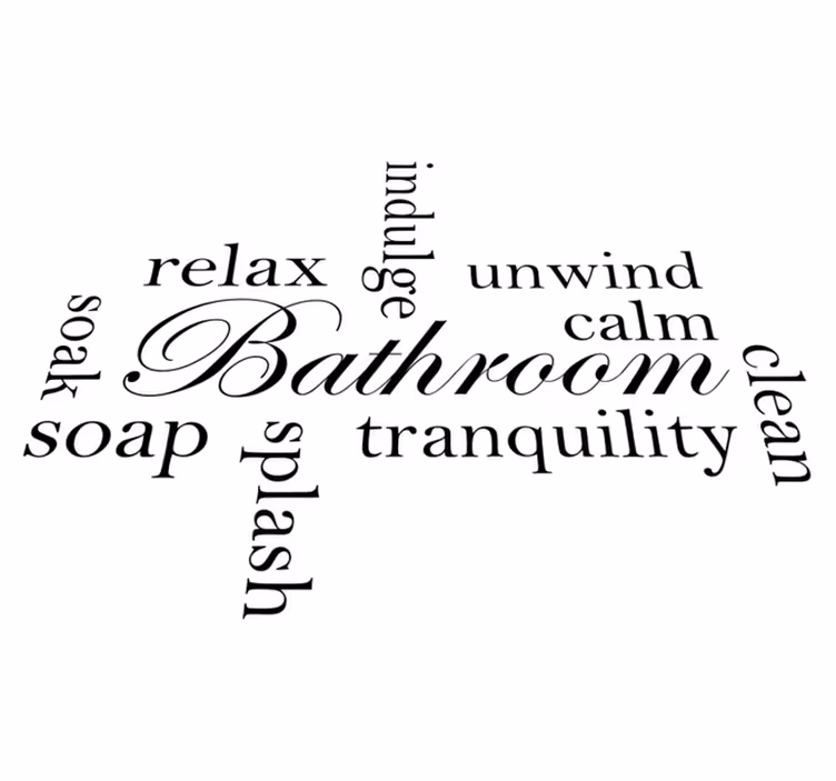 Tranquil vinyl rug bathroom - TenStickers