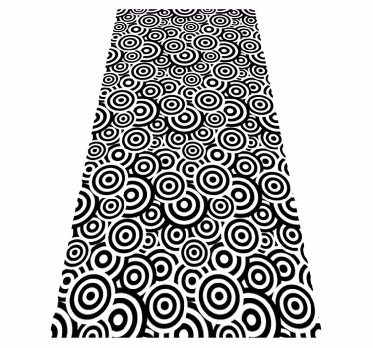 Vinyl rug bathroom with circular design pattern - TenStickers