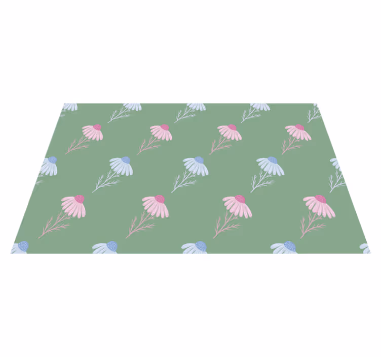 Vinyl rug flowers chamomile daisy design - TenStickers
