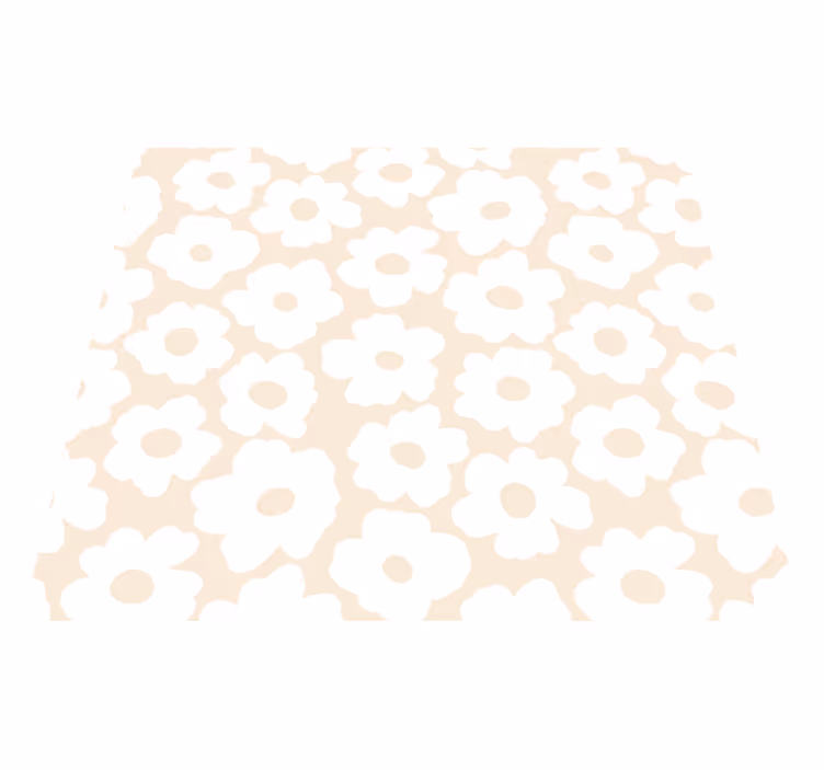 Vinyl rug flowers white poppy - TenStickers