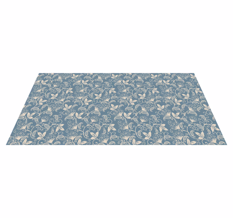 Vinyl rug flowers floral design pattern - TenStickers