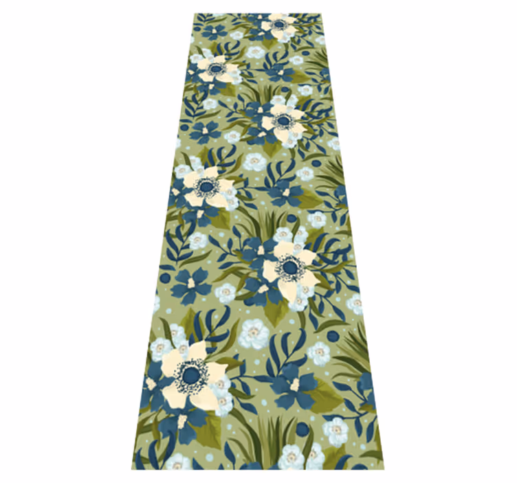 Vinyl rug flowers floral nature design - TenStickers