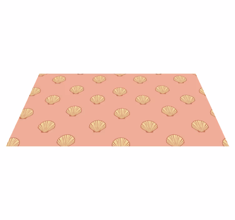Vinyl rug flowers seashell pattern design - TenStickers