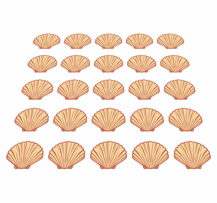 Vinyl rug flowers sea shell design - TenStickers