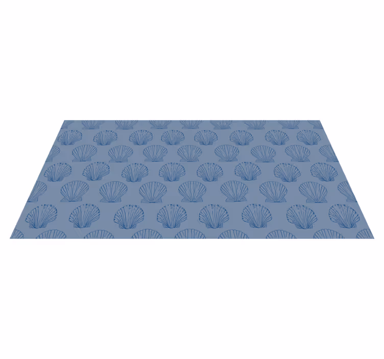 Vinyl rug flowers with shell pattern design - TenStickers