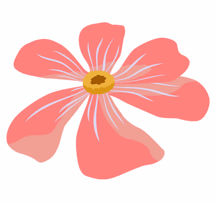 Vinyl rug flowers pink floral pattern - TenStickers