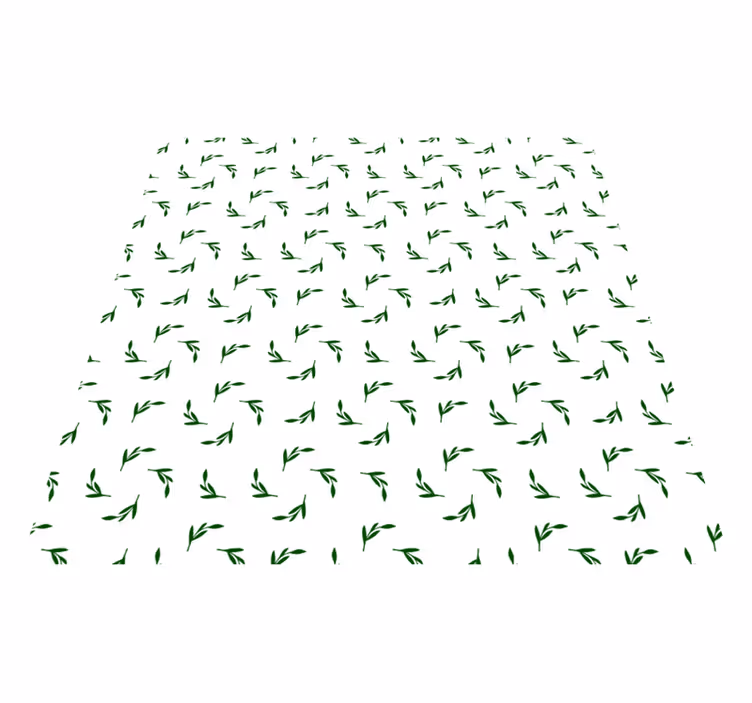 Vinyl rug flowers botanical leaf design - TenStickers