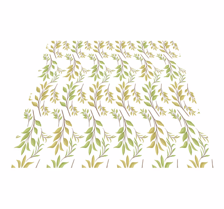 Vinyl rug flowers lush green design - TenStickers
