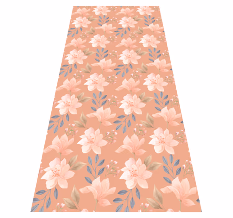 Vinyl rug flowers blossom floral design - TenStickers