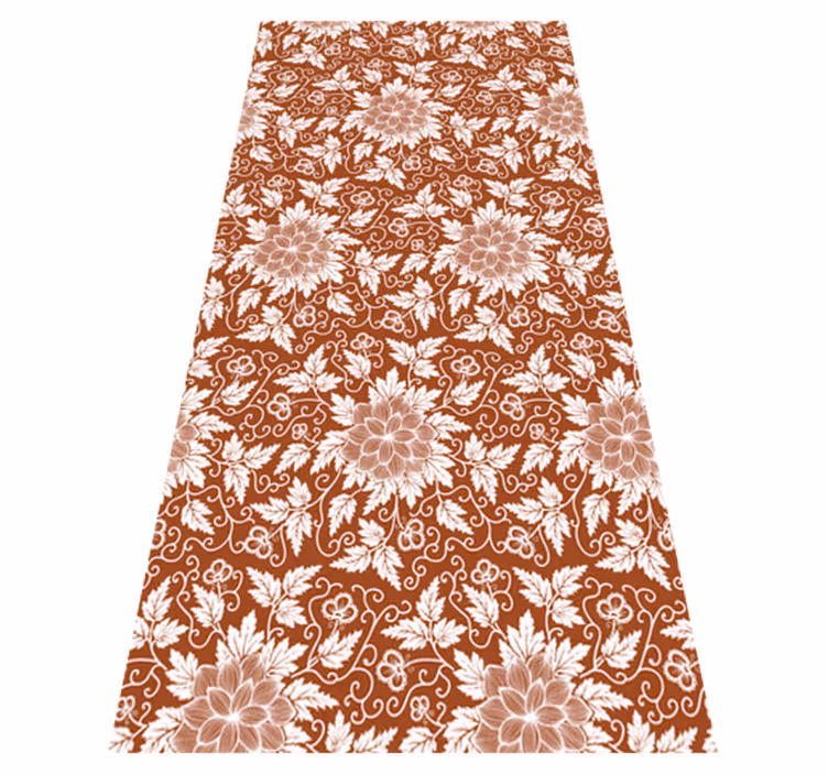 Vinyl rug flowers botanical composition design - TenStickers