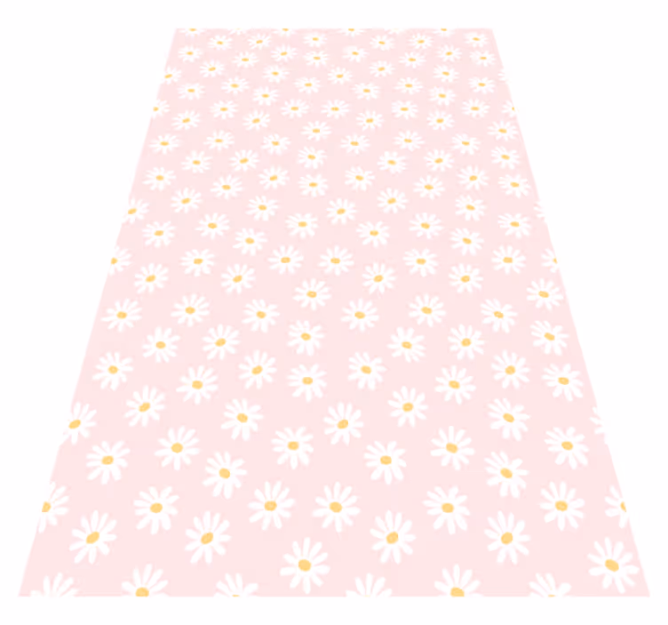 Bedroom vinyl rug daisy flower design - TenStickers