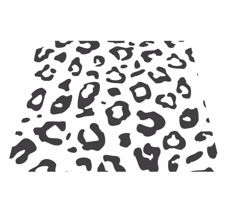 Animal print vinyl rug black leopard - TenStickers