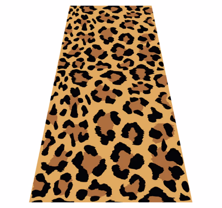 Animal print vinyl rug in panther print - TenStickers