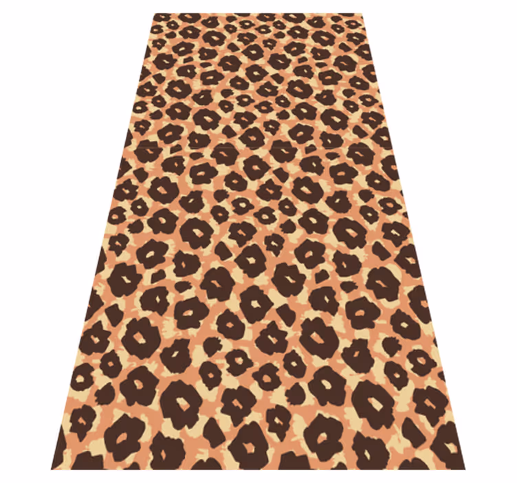 Animal print vinyl rug velvety classic leopard design - TenStickers