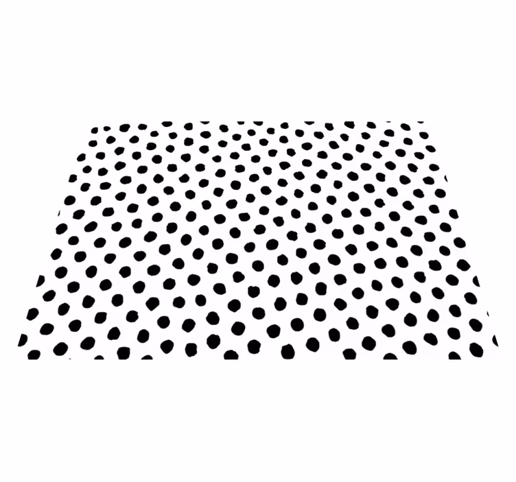 Animal print vinyl rug black and white dalmatian - TenStickers
