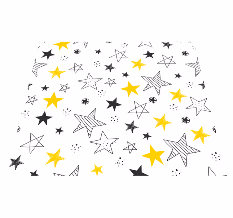 Star vinyl rug with rock 'n' roll design - TenStickers