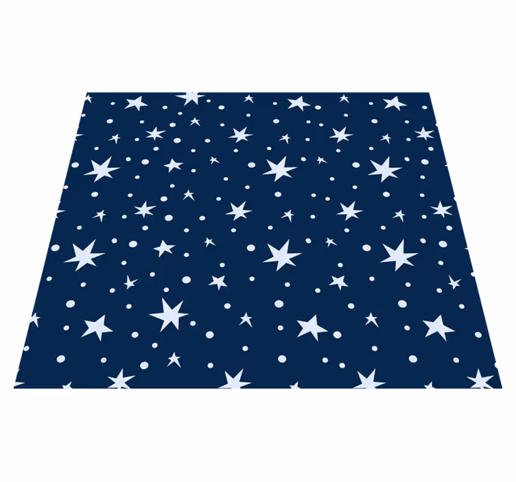 Star vinyl rug stars on navy blue - TenStickers