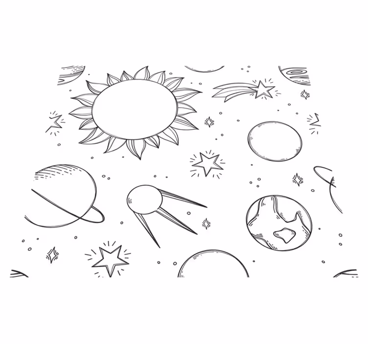 Star vinyl rug for kids room adventure - TenStickers