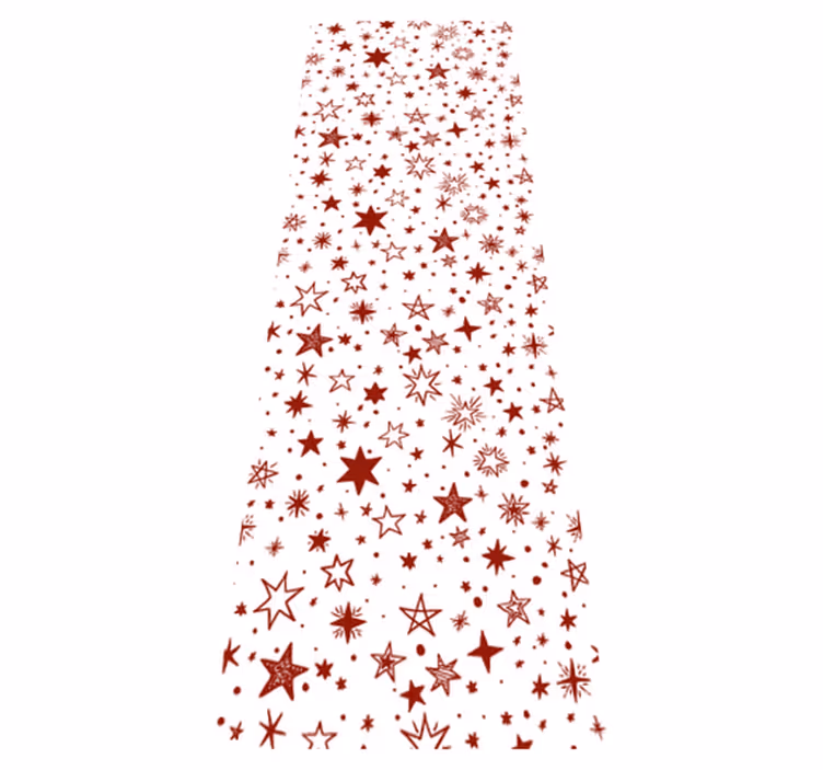 Star vinyl rug in red watercolor design - TenStickers