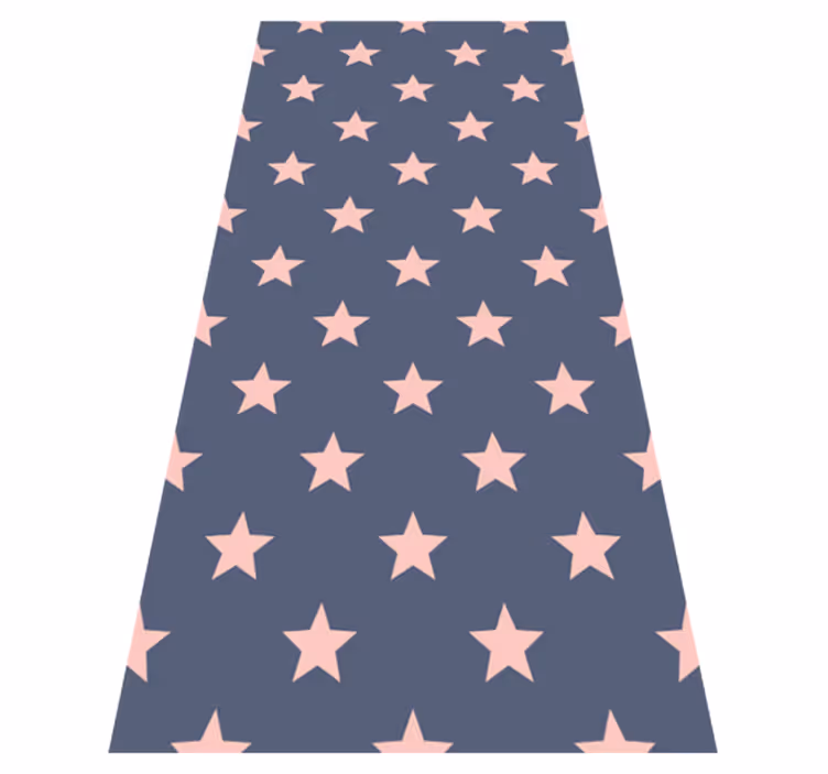 Pink and grey star vinyl rug - TenStickers