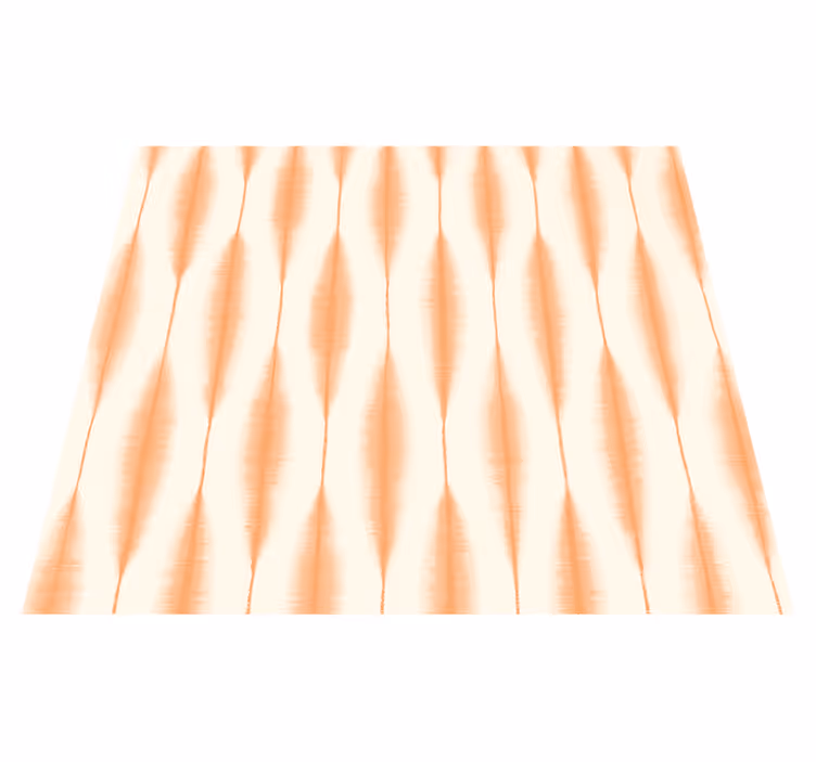 Geometric vinyl rug ikat kasuri in orange - TenStickers
