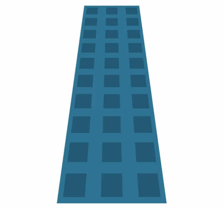 Geometric vinyl rug with blue square pattern - TenStickers