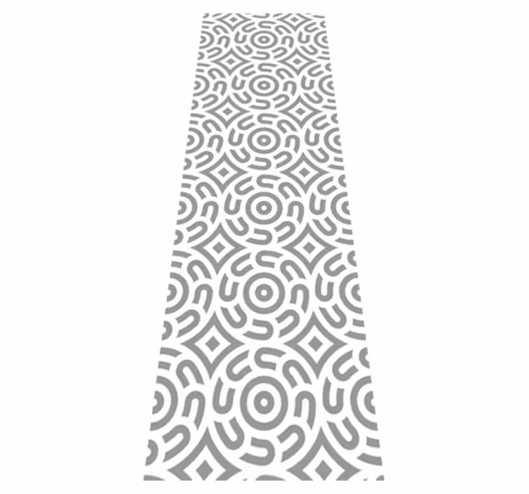 Geometric vinyl rug with white circle pattern - TenStickers