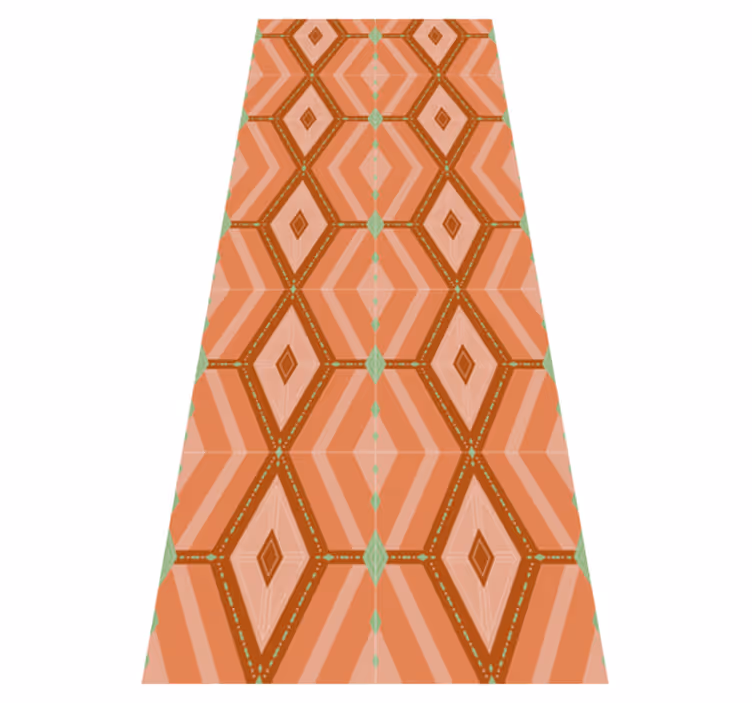 30s autumnal tints geometric vinyl rug - TenStickers