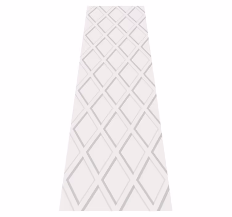 Geometric vinyl rug 3d diamond hamptons pattern - TenStickers