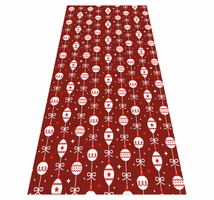 Christmas baubles christmas vinyl rug - TenStickers