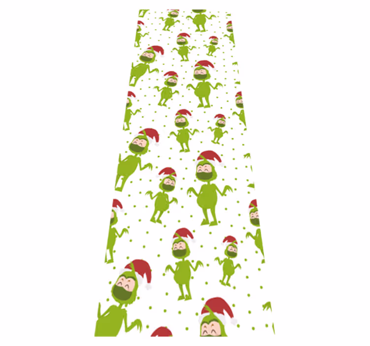 Merry christmas with mask face christmas vinyl rug - TenStickers