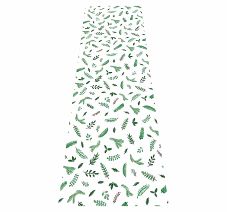 Christmas vinyl rug with leaf pattern design - TenStickers