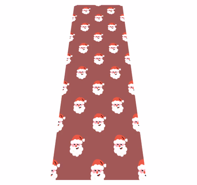 Christmas vinyl rug with santa claus red design - TenStickers